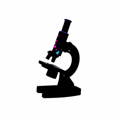 creative Silhouette Microscope Icon Vector Illustration 