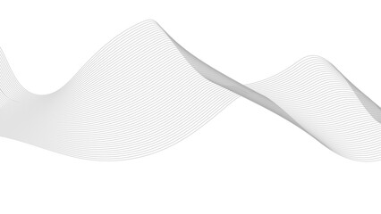 Abstract black lines wave curve motion on white background. Vector Illustration. Thin wavy line abstract background. Wavy line horizontal divider outline minimalist background.
