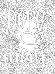 Mother's Day Coloring Pages -KDP.  hand drawn alphabet