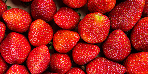 Strawberries fresh berries ripe red sweet fruit dessert dish delicious gourmet food background on...