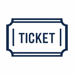 Minimalist ticket illustration, flat vector design