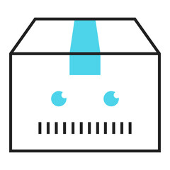 Discreet Shipping Icon. Privacy-Friendly Packaging with Unmarked Box Symbol