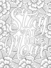 Mother's Day Coloring Pages -KDP.  seamless pattern with hand drawn flowers