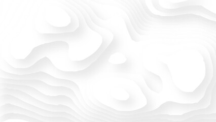 Abstract paper carve template. abstract white 3d papercut topography relief vector background illustration. topographic canyon geometric map relief texture with curved layers and shadow.
