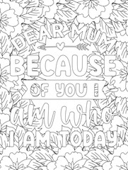 Fototapeta premium Mother's Day Coloring Pages -KDP. hand drawn vector illustration of school elements