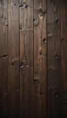 Naklejka premium Dark Rich Wood Grain Background Texture. AI Generated