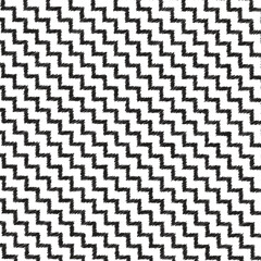 Black and White Zigzag Geometric Seamless Pattern with Optical Illusion Design