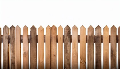 wooden fence isolated on white