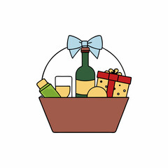 vector illustration of a basket
