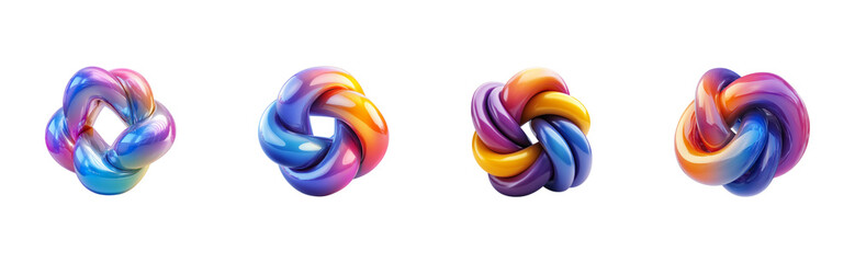 Vibrant, interconnected, abstract geometric shapes.