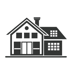 Minimalist House Graphic vector Illustration.