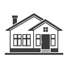 Minimalist House Graphic vector Illustration.