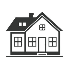 Minimalist House Graphic vector Illustration.