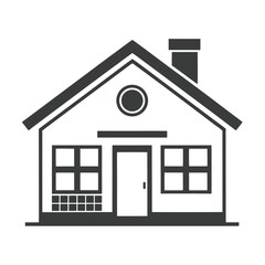 Minimalist House Graphic vector Illustration.