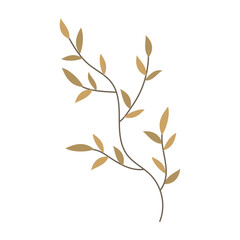 Flat floral and leaf vector set with soft colors and simple shapes