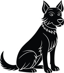 head of dog, angry dog illustration, vector illustration of a dog, sitting dog silhouette icon, black and white dog, dog head vector, funny sunglass wearing dog on white background.