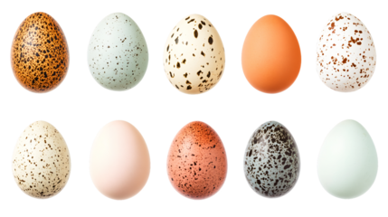 Fresh Chicken Egg Isolated on White Background for Food Photography and Easter Themes