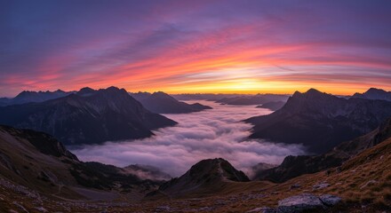 Obraz premium Mountain Sunset Photos