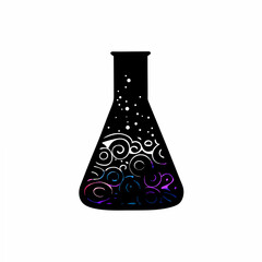 creative Silhouette Beaker Icon Vector Illustration 