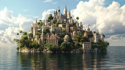 Obraz premium A lost island where survivalists and exiles have created an off-the-grid utopia.