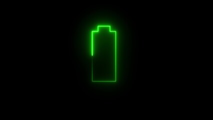 neon Battery Charging icon