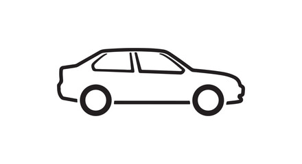 Car icon set in linear style. Transport symbol. Vector illustration. Car icon 
