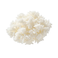 Cooked White Rice Grains, Close-Up Food Photography