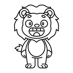 character cartoon with style outline