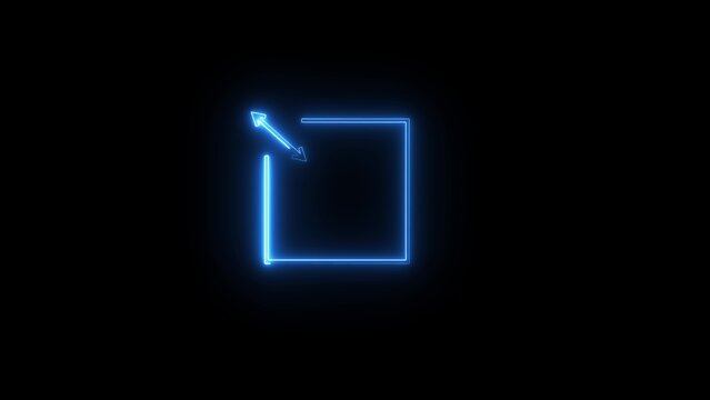 neon two direction arrow icon