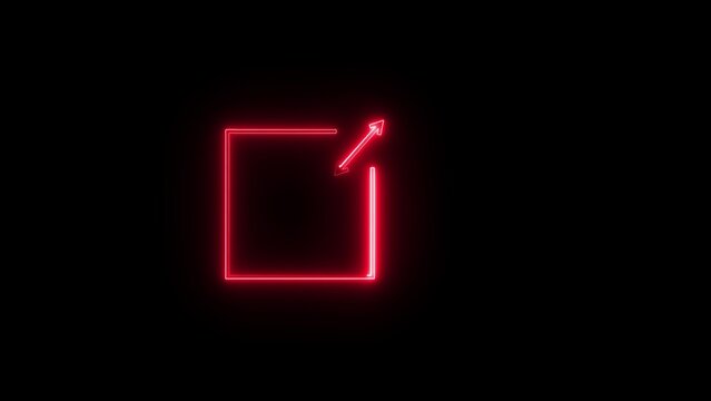 neon two direction arrow icon