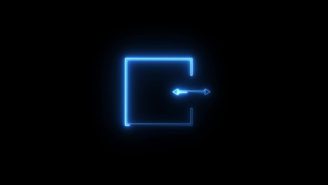 neon two direction arrow icon