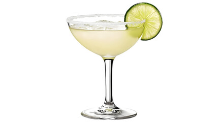 Elegant Margarita Glass Isolated on White Background for Creative Designs