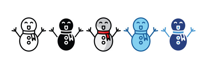 Snowman  Icon Element For Design