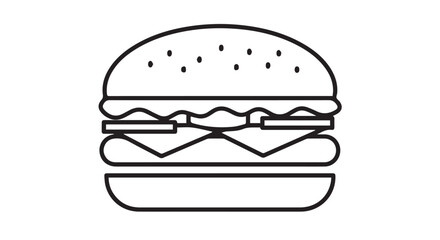 burger icon isolated on white background. Modern and editable burger icon. Simple icons vector illustration. Burger vector icon 

