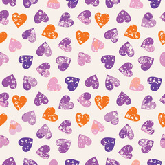 Seamless Pastel Heart Blue Pattern
