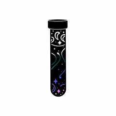 creative Silhouette Test Tube Icon Vector Illustration 