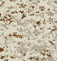 Repeated Desert Color Vector Camo Backdrop. Brown Seamless Grunge Graphic Soldier Print. Khaki Repeated Colorful Vector Military Fabric. Seamless Green Graphic Commando Art.
