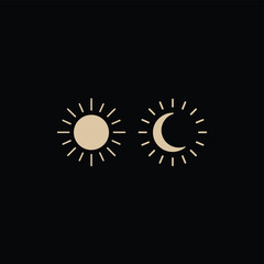 Sun and Moon Minimalist Design