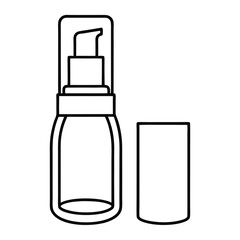 set of cosmetic bottles