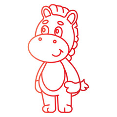 zebra gradient character cartoon