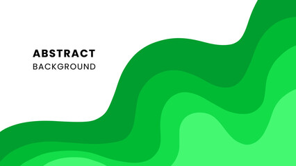 An abstract background of modern green wave layers. Template for presentation, marketing, banner and poster.