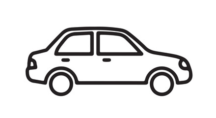 Car icon set in linear style. Transport symbol. Vector illustration. Car icon 
