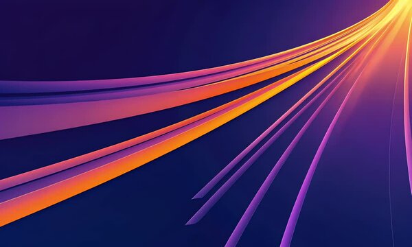 A illustration of purple and orange lines radiating from the center, creating an illusion that you're in space or traveling through time with speed lights. The background is dark blue.