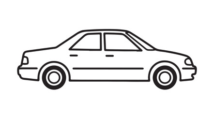 Car icon set in linear style. Transport symbol. Vector illustration. Car icon 
