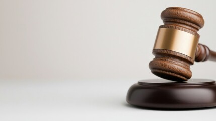 Judge's gavel on stand