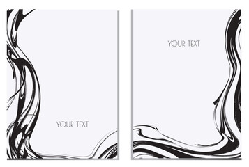 Poster set featuring abstract waves designs in minimalist style. Perfect for modern exhibitions, typographic art covers, and creative visual