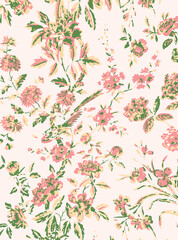 abstract, vector, monochrome, big flowers, all over textiles design, illustration digital image can be used for wrapping paper