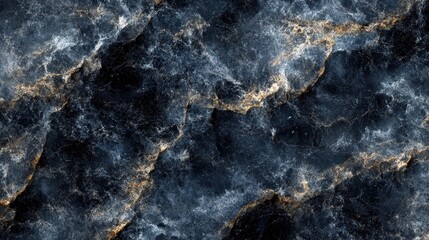 Fototapeta premium Intricate dark blue and gold marble pattern.