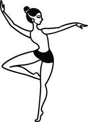 ballet dancer vector illustration