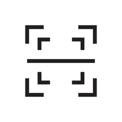 black bar code glyph